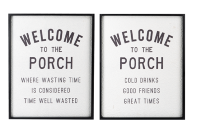 Welcome to the Porch Wall Decor