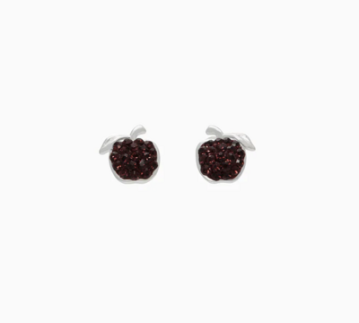 Mini Apple Sparkle Stud Earrings