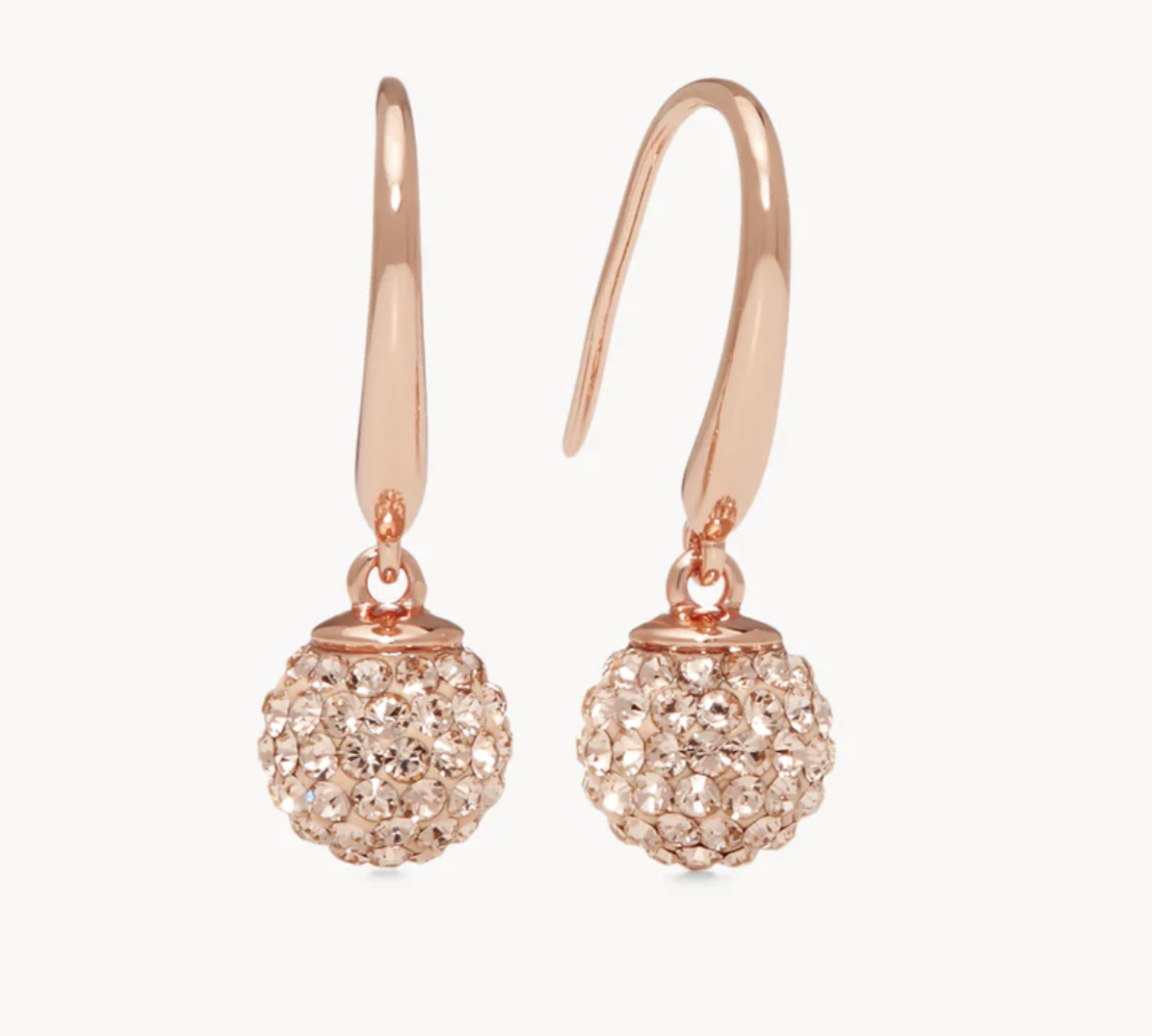 Sparkle Drop Earring Rose Gold