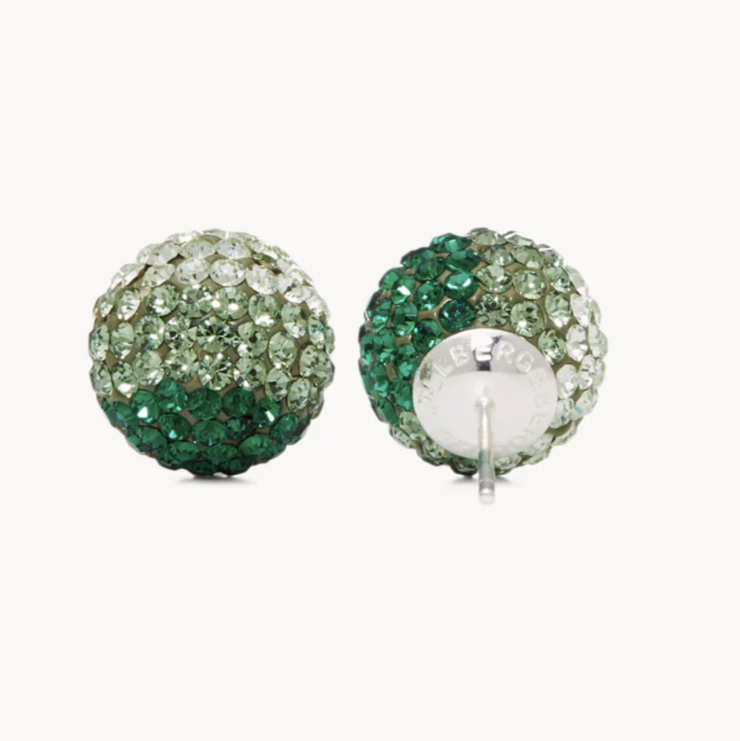 FINAL SALE Evergreen Sparkle Ball Stud 12 mm