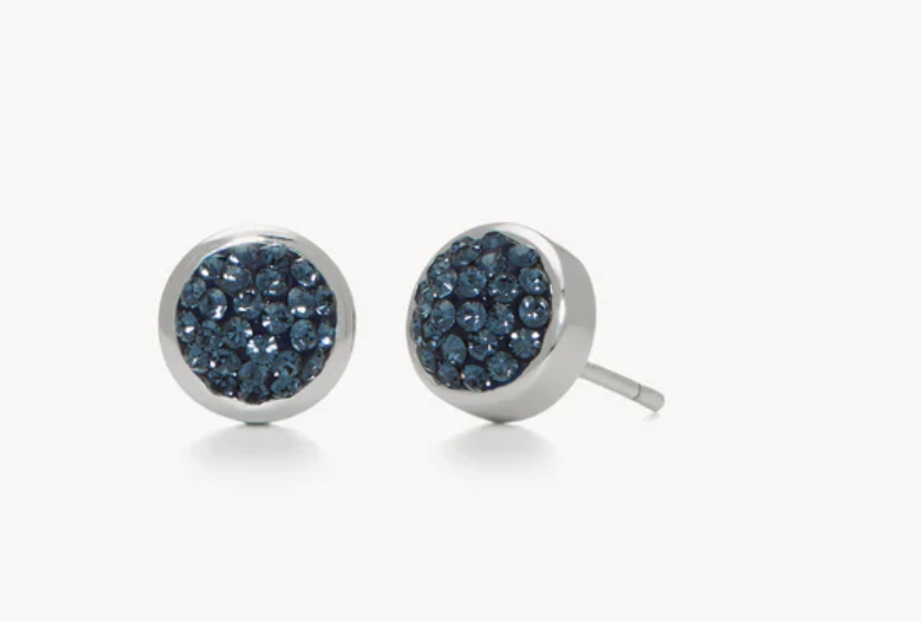 Sapphire Sparkle Bezel Stud Earrings