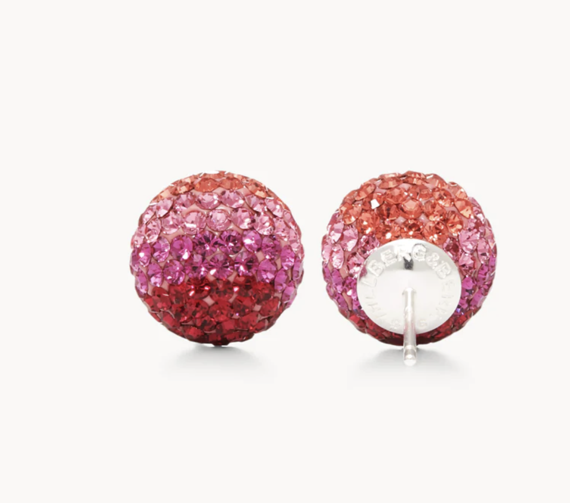 FINAL SALE Prismatic Pink Sparkle Ball Stud 12 mm