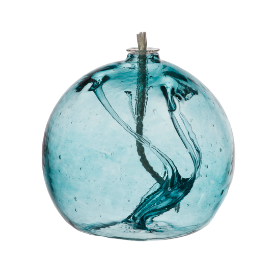 Oil Lamp Witch Ball Teal