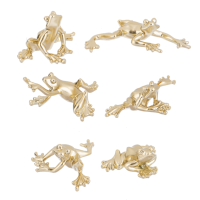 Golden Frog Figurines - Sm