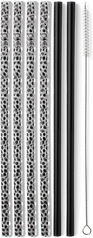 Swig Straw - Spot On + Black Reusable Set (Tall)