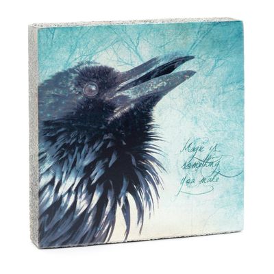 Lost &amp; Found Art Block: Magic Raven - Original