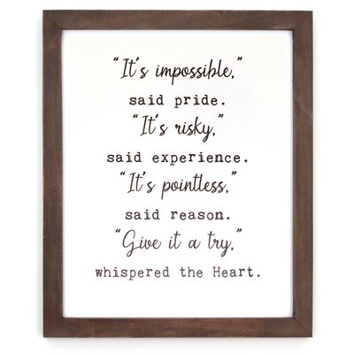 Framed Words: It&#39;s Impossible