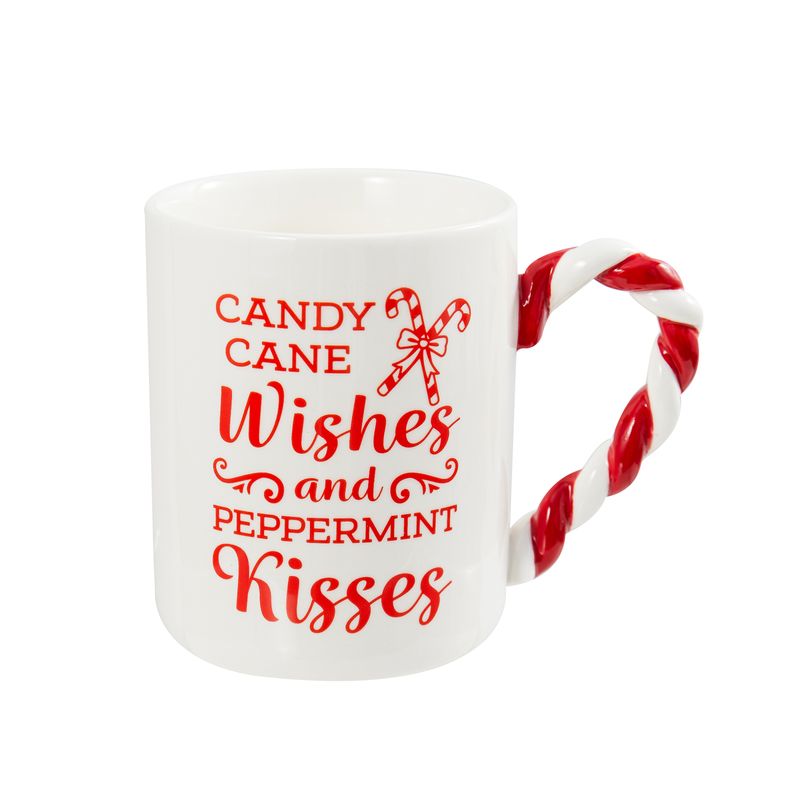 FINAL SALE Candy Cane Handle Ceramic, 14oz, Gift Box