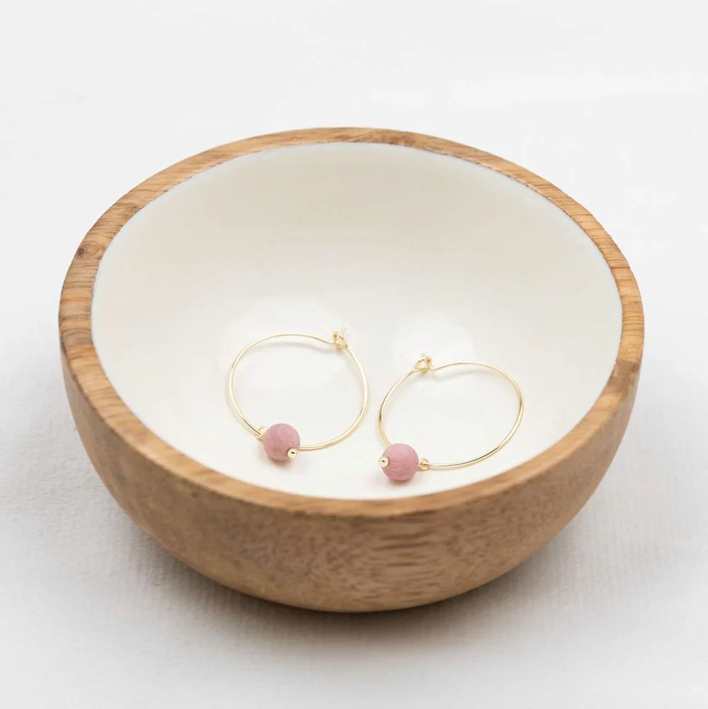 Bellamy Hoops Pink Rhodonite