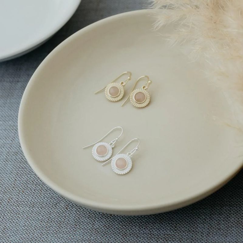 Lila Earrings Rose Quartz