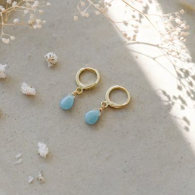 Zia Hoops Amazonite