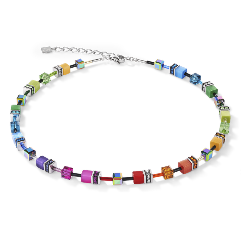 GeoCUBE® necklace multicolour rainbow