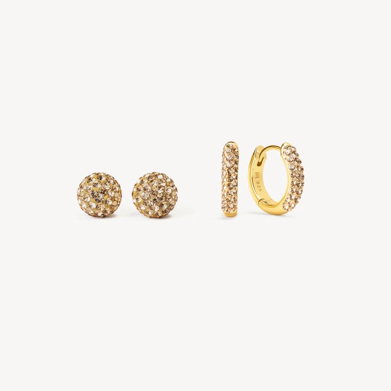 Always On Sparkle Hoops & Studs Gift Set, Gold