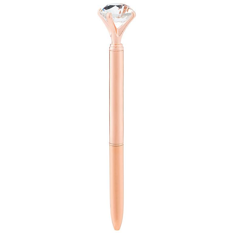 Pen w/Large Gem-Rose Gold