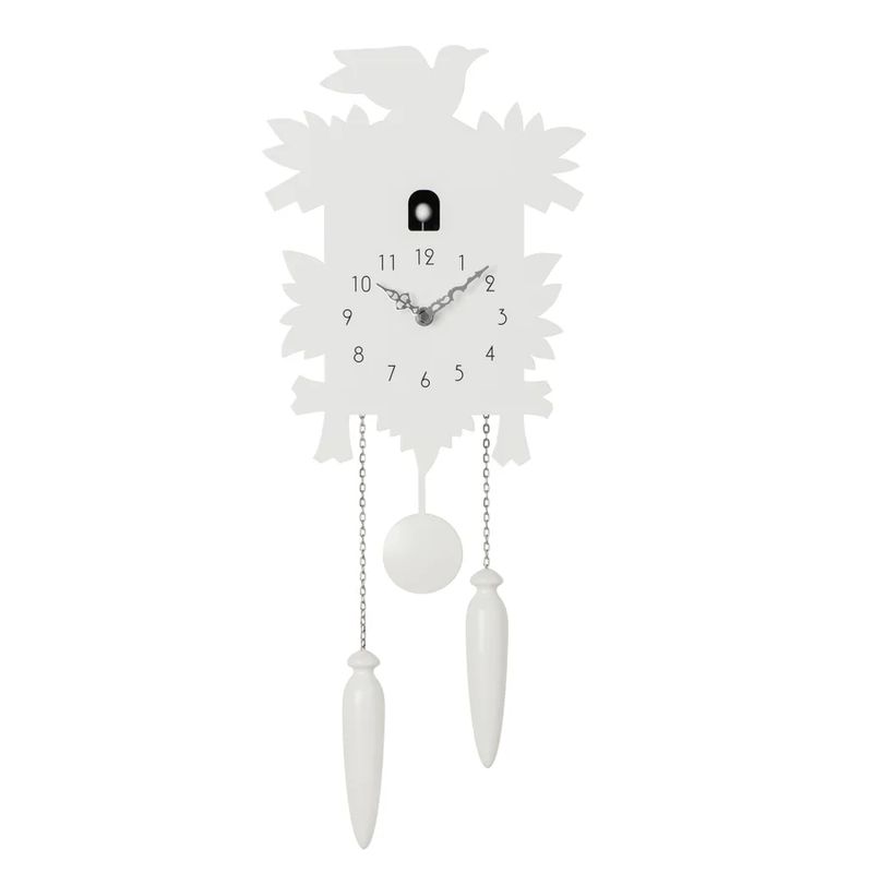 Modern Motion White Cuckoo Clock 