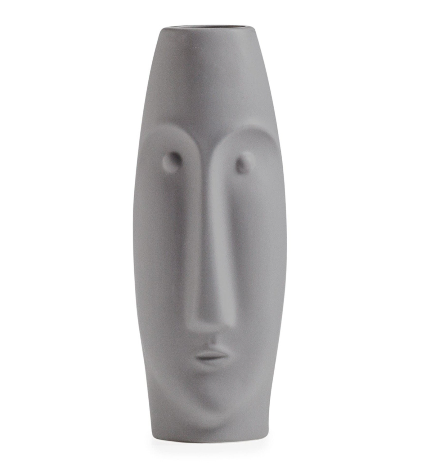 Litho 16In.H Ceramic Vase Tall - Matte Grey