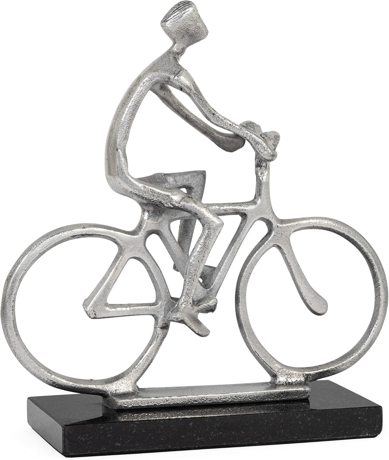 Man On Bicycle Decor Sculpture