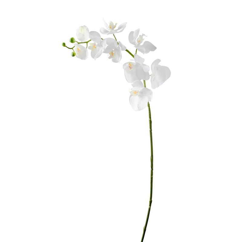 Orchid Faux Single Stem 30&quot; - White