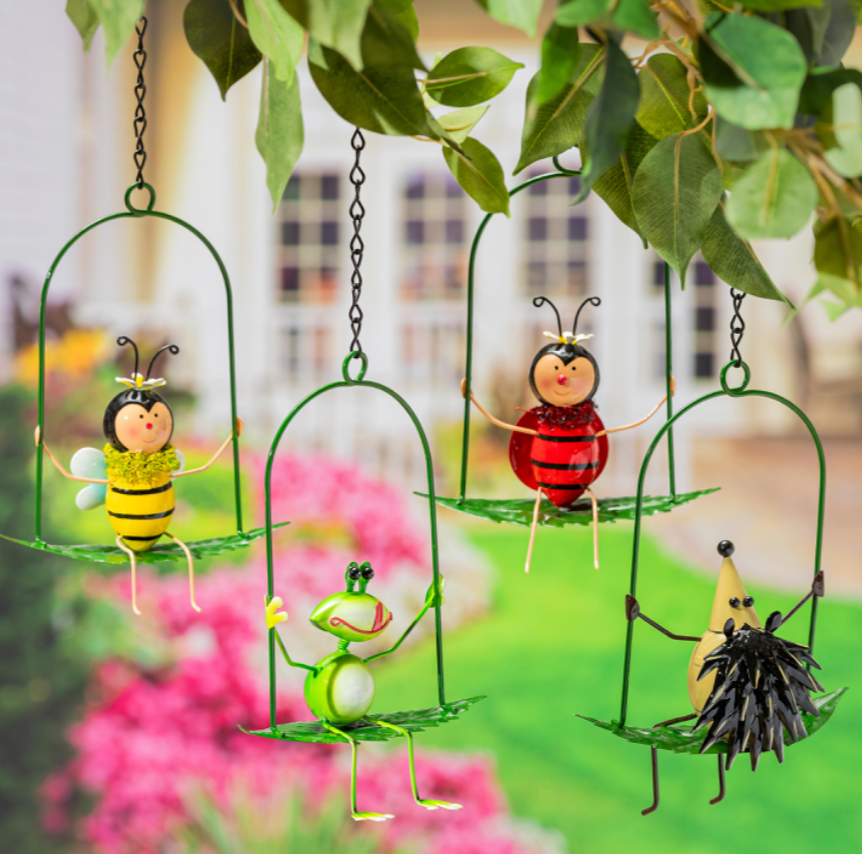 Garden Swinging Friend Metal Hanging Decor