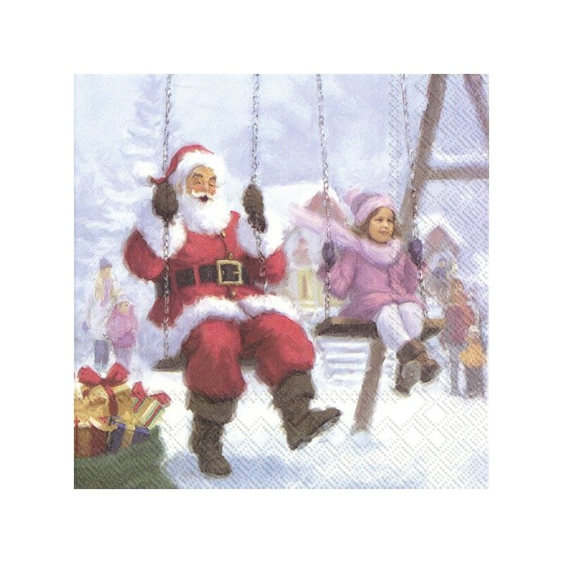 FINAL SALE Lunch - Santa On The Swing