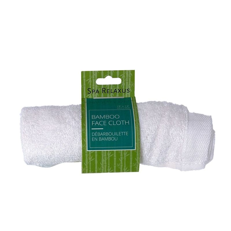 Bamboo Terry Face Towel 13x13 White