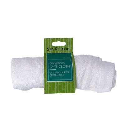 Bamboo Terry Face Towel 13x13 White