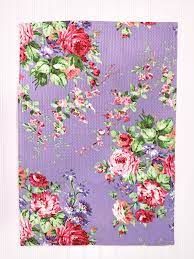 Cottage Rose Tea Towel Periwinkle