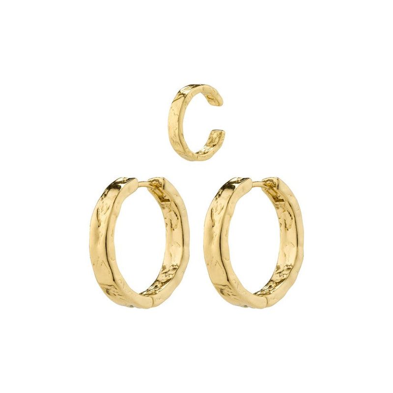 FINAL SALE KINDNESS Rustic Hoop Earrings & Cuf (50% off)
