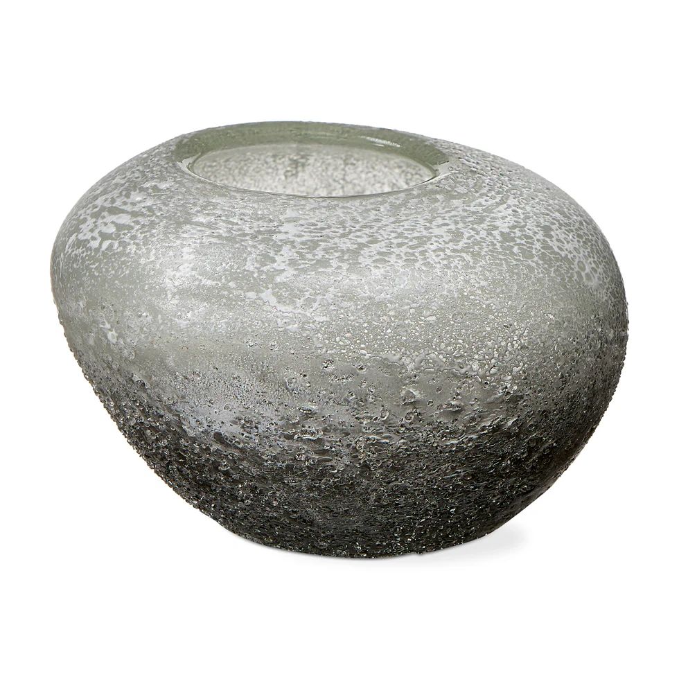 Swell Art Glass Vase Gray
