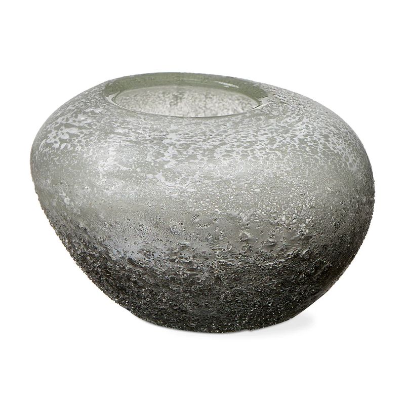 Swell Art Glass Vase Gray