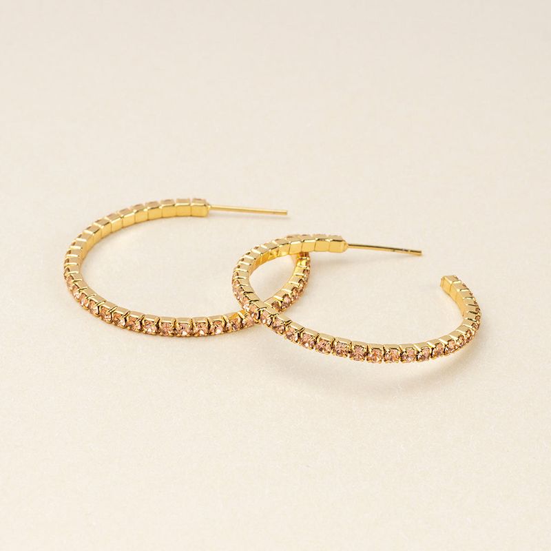 FINAL SALE Sparkle & Shine S Rhinestone Hoops (50%)