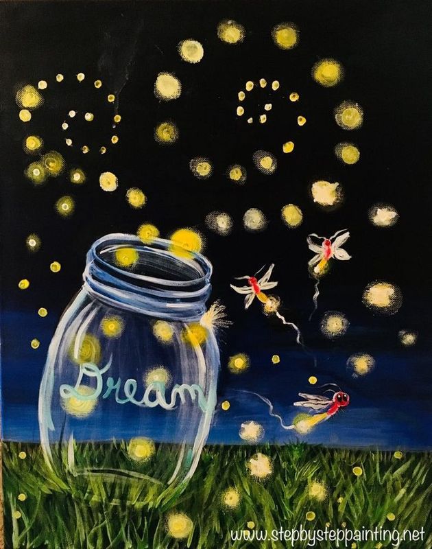 Fire Fly Canvas Painting-June 21st
