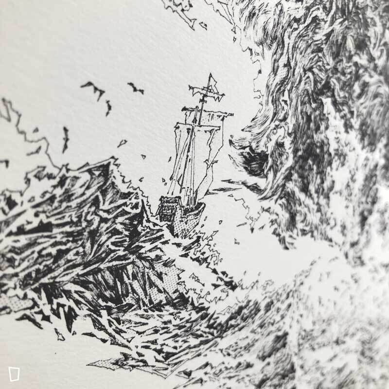 一匹魚《臺北來信》「汪洋永隔」A3 ART PRINT