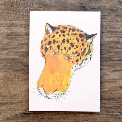 黑山 Kathy Lam Postcard《長臉豹 The Long Face Panther》