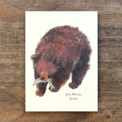 黑山 Kathy Lam Postcard《大棕熊 Big brown bear》