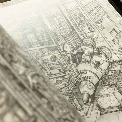 松本大洋《惡童電影 ARTBOOK》小黑 side 基礎工事篇