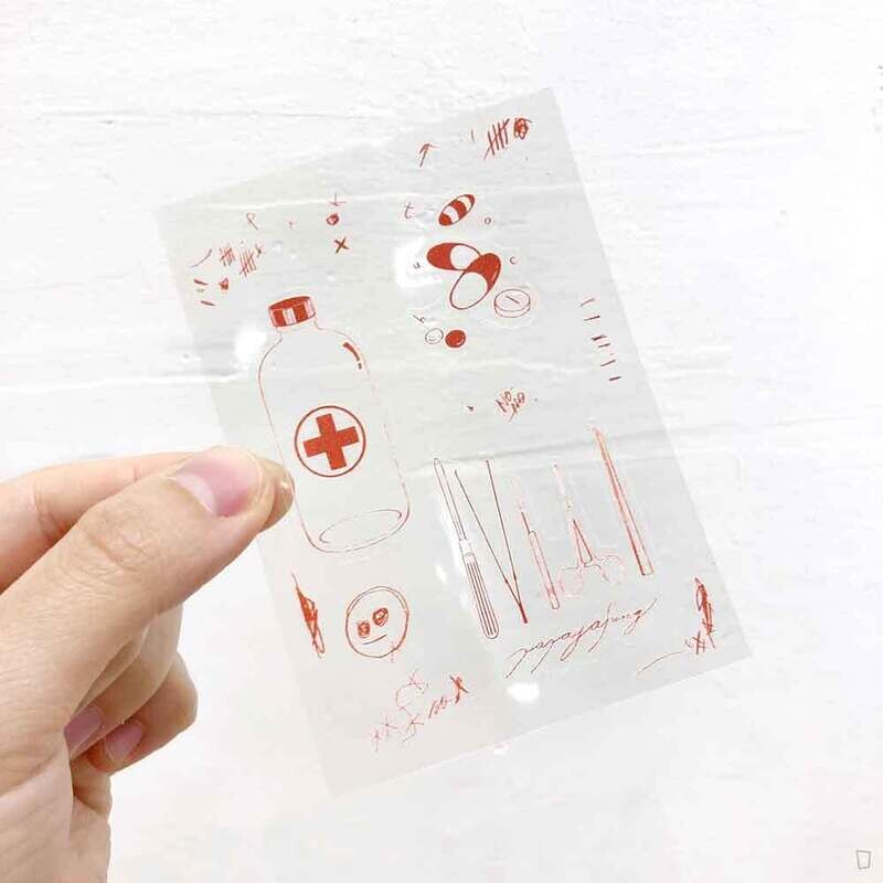 papaya fung《TOUCH》A6 透明貼紙