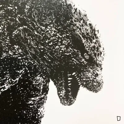 Vinishhhh7「哥斯拉」插畫卡（A4）