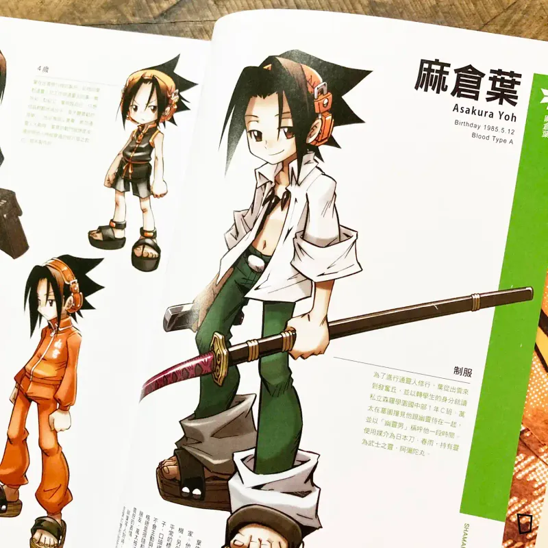 武井宏之《通靈童子 SHAMAN KING CHARACTER BOOK 原色魂圖鑑》（台灣中文版）