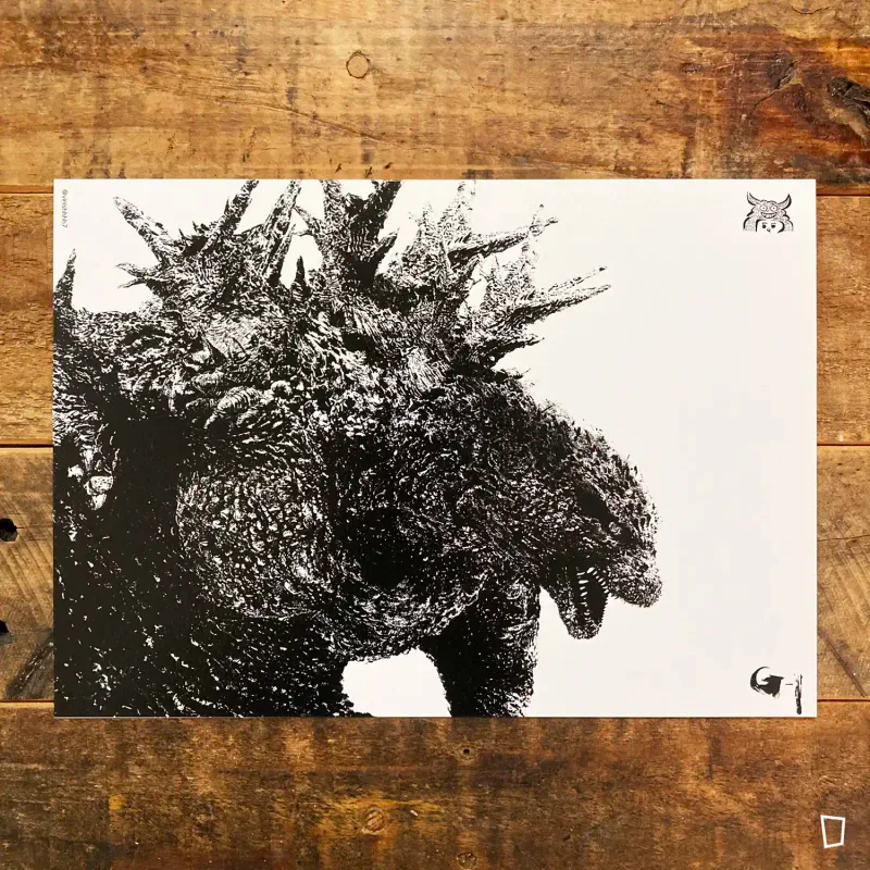 Vinishhhh7「哥斯拉」插畫卡（A4）