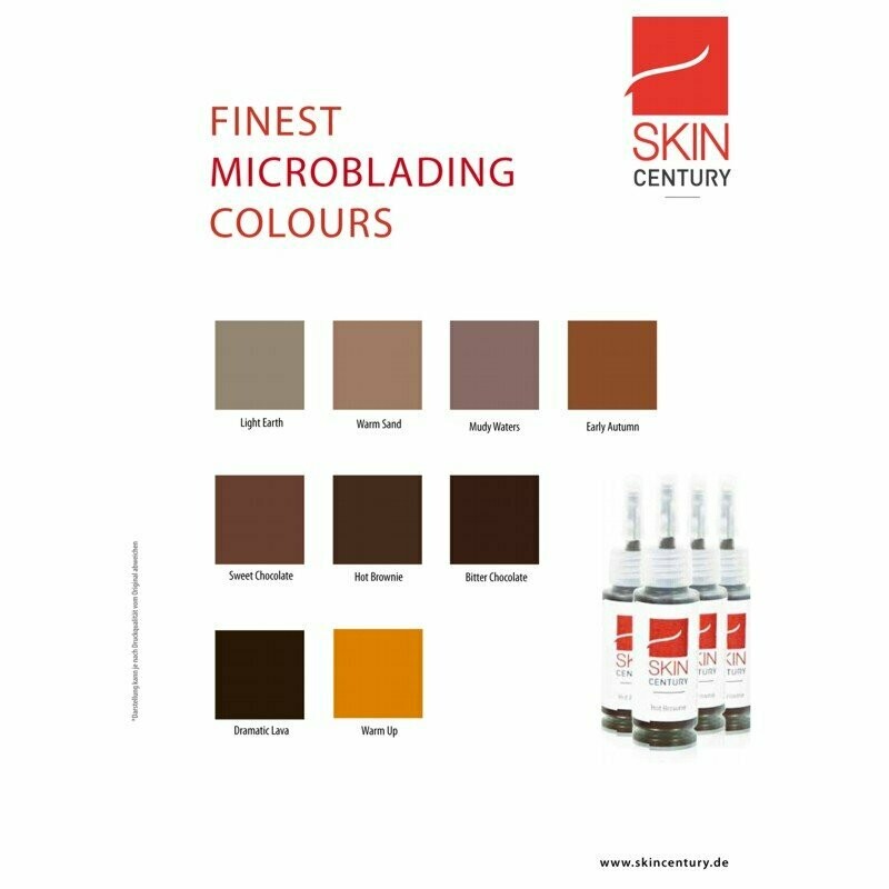 Plakat Farbkarte Microblading Farben als Druck-PDF