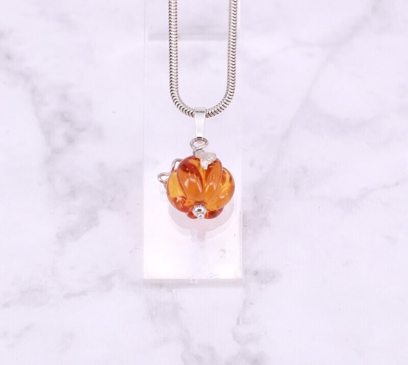 Herbstzauber Kürbis orange Glas Herbstzauber Kürbis orange Glas