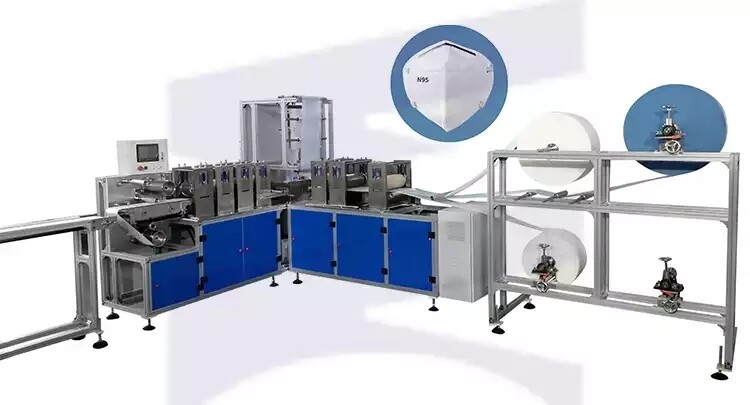 Máquina de fabricación de mascarilla facial médica n95 totalmente automática