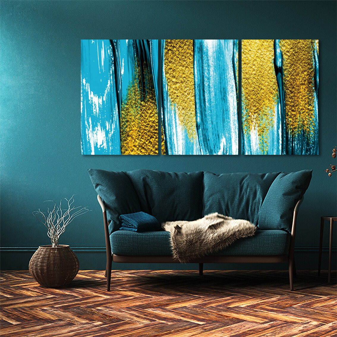 Abstract Fluid Art Painting- Modern Luxury Acrylic Glass Wall art - Frameless and Ready to Hang