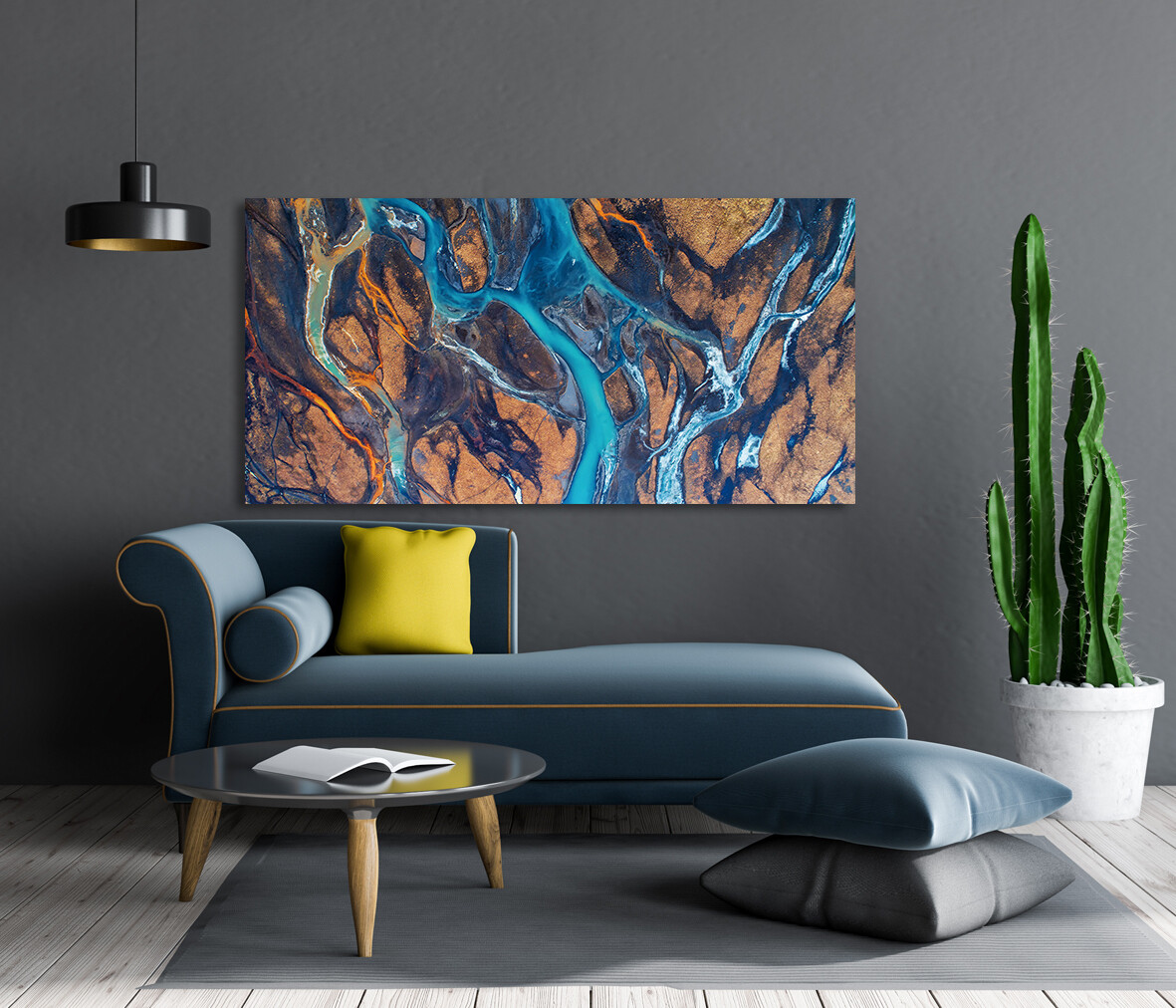 River In Iceland - Modern Luxury Wall art Printed on Acrylic Glass - Frameless and Ready to Hang