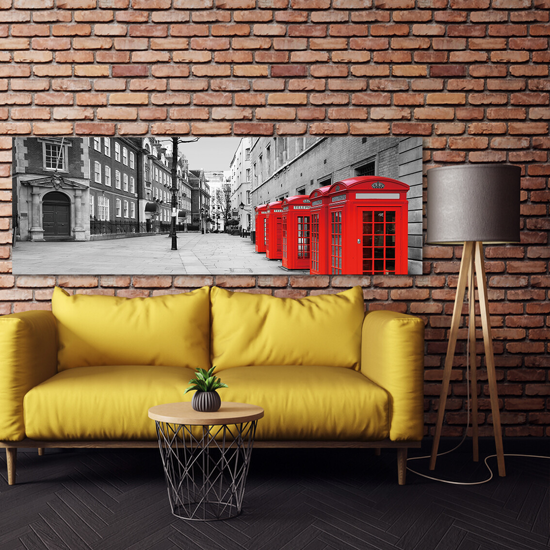 London Red Telephone Booth - Modern Luxury Wall art Printed on Acrylic Glass - Frameless and Ready to Hang