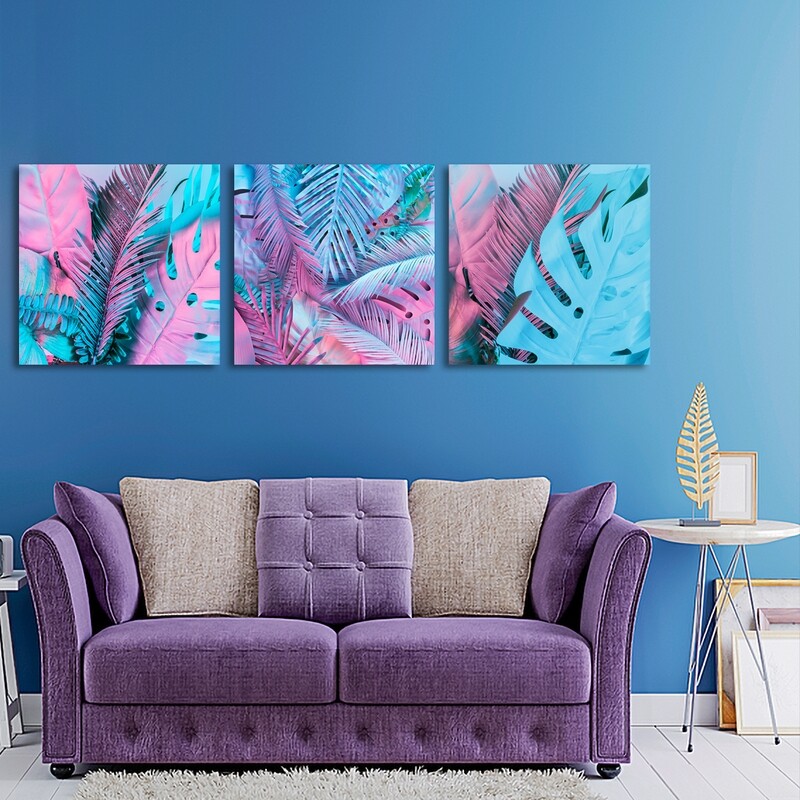 Palm Leaves  - Modern Luxury Wall art Printed on Acrylic Glass - Frameless and Ready to Hang