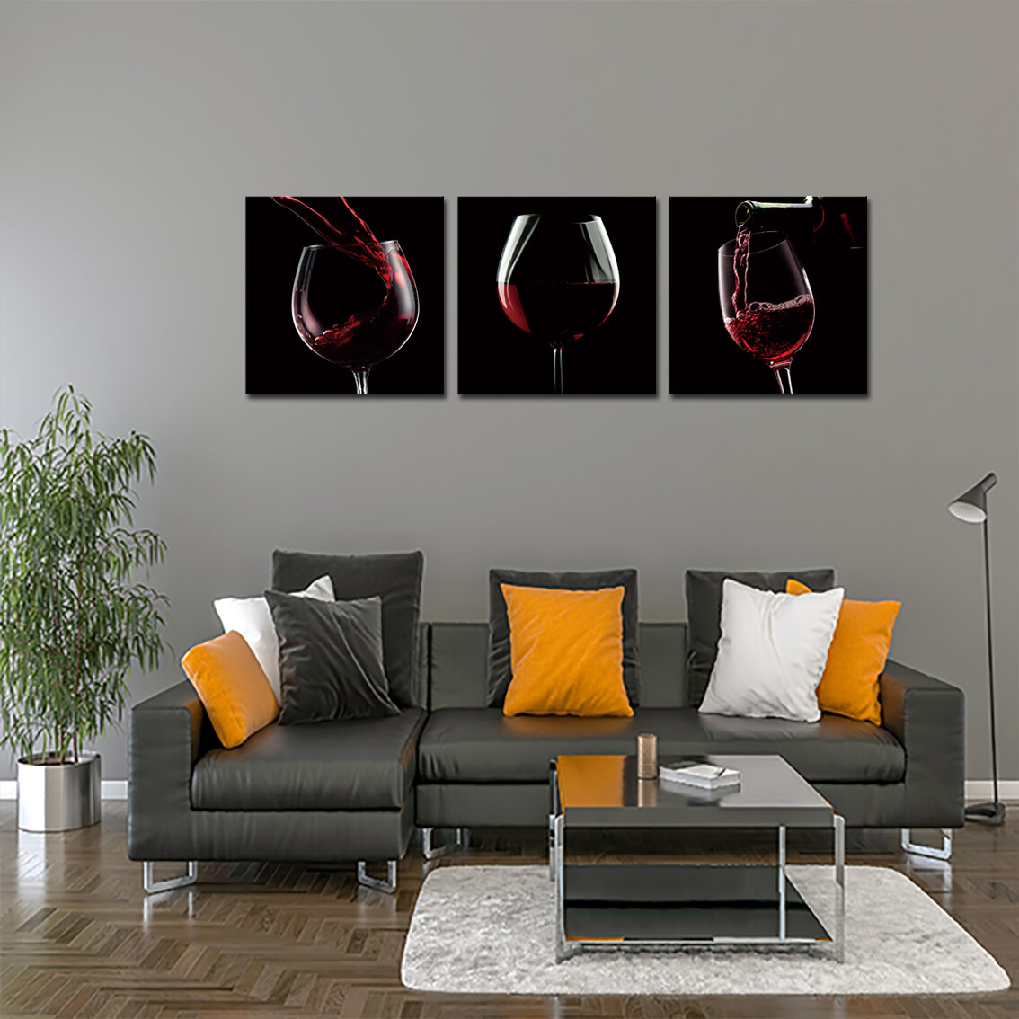 Vino Rosso - Modern Luxury Wall art Printed on Acrylic Glass - Frameless and Ready to Hang