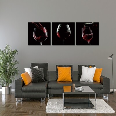 Vino Rosso  - Modern Luxury Wall art Printed on Acrylic Glass - Frameless and Ready to Hang