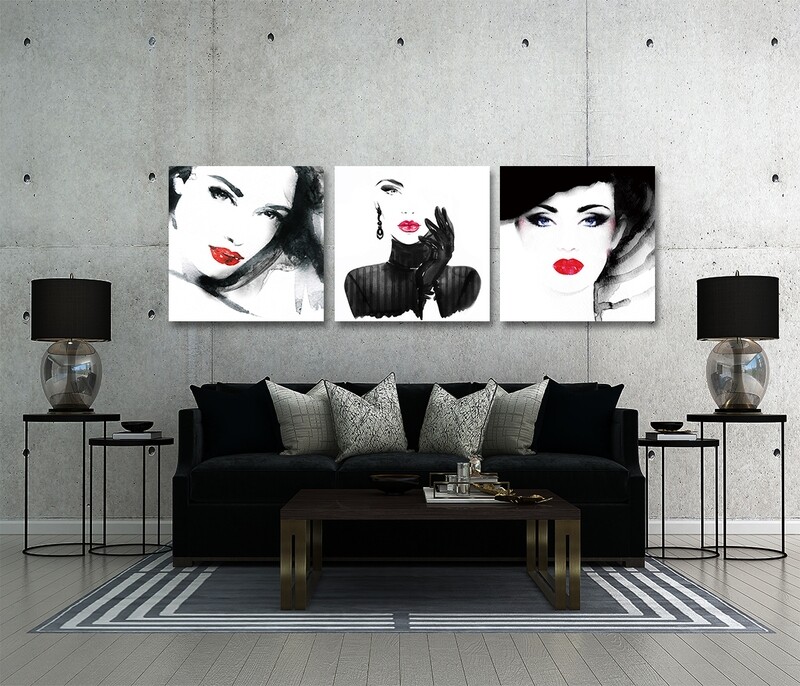 Glamorous Woman  - Modern Luxury Wall art Printed on Acrylic Glass - Frameless and Ready to Hang